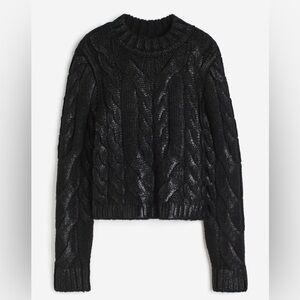 Black foiled/metallic sweater